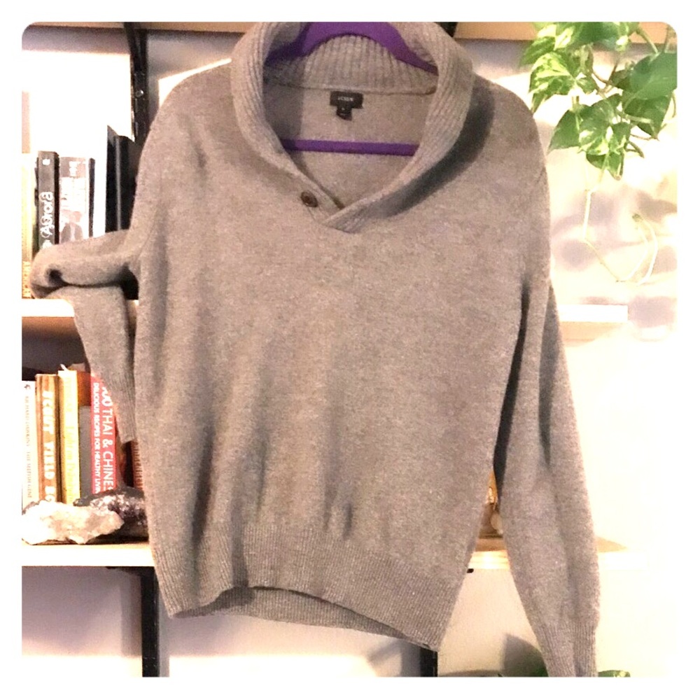 J crew wool cowl neck sweater men M (woman S/M)